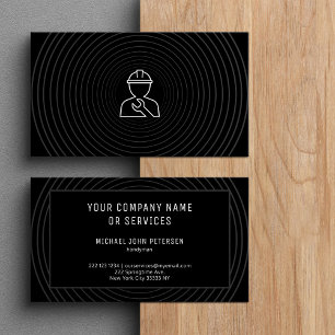 Modern construction repair handyman logo business card