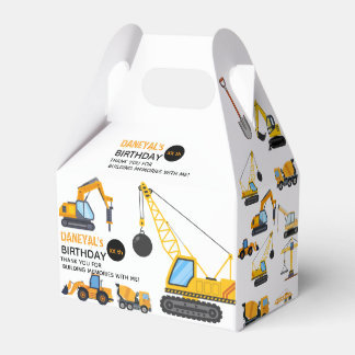 Modern Construction Simple Kid's Birthday Favour Box