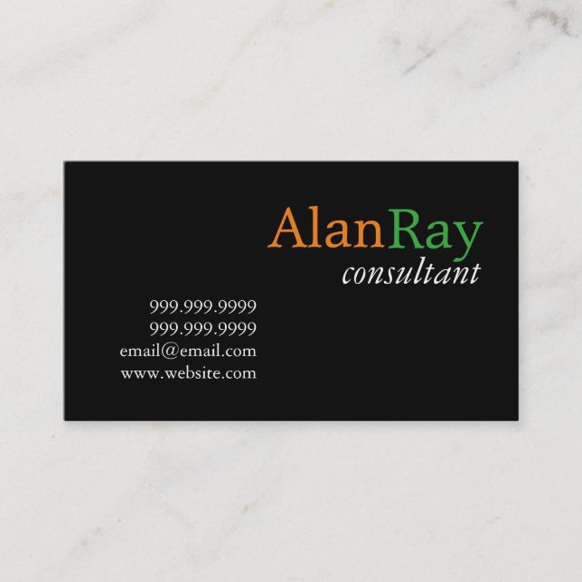 Modern Consultant Business Card Template (Front)