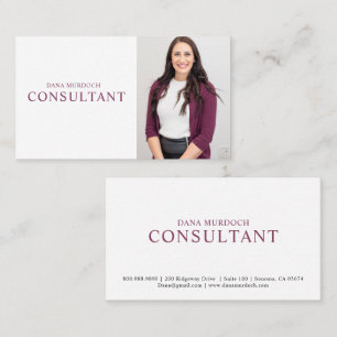 Modern Consultant Professional Photo Business Card