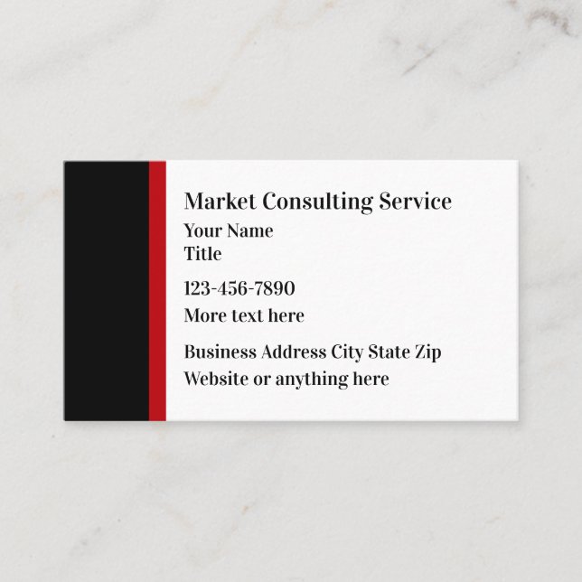 Modern Consulting Service Business Cards (Front)