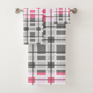 Modern Contemporary Abstract Pattern Bath Towel Set