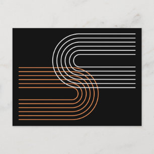 modern contemporary arch line art minimal abstract postcard