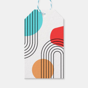 modern contemporary arch line art minimal Gift Tag