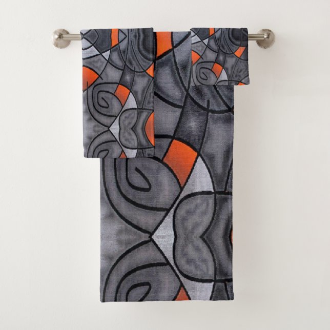 Modern Contemporary Art Bath Towel Set (Insitu)