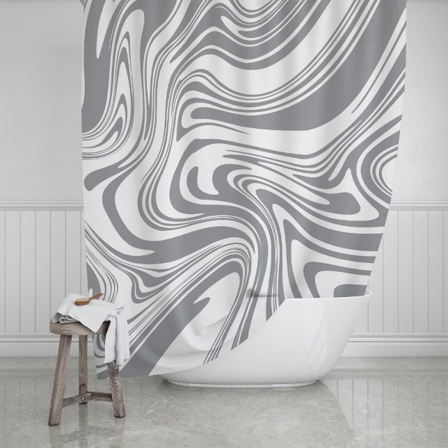 Modern Contemporary Bold Large Scale Abstract  Shower Curtain (Creator Uploaded)