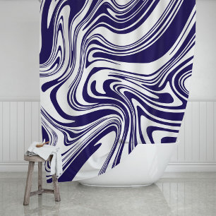 Modern Contemporary Bold Large Scale Abstract  Shower Curtain
