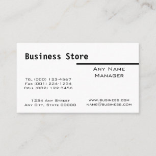 Modern Contemporary Business Card