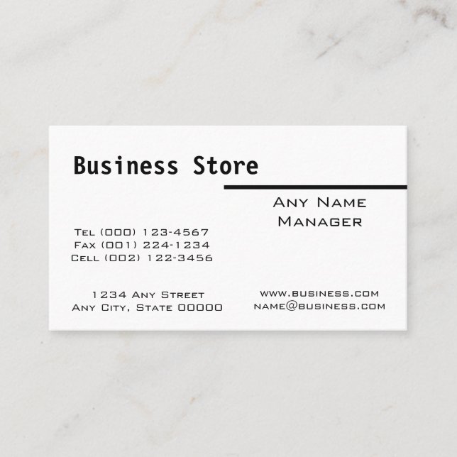 Modern Contemporary Business Card (Front)