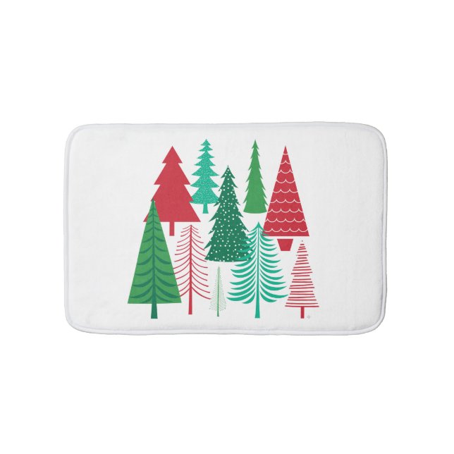 modern contemporary Christmas trees Bath Mat (Front)