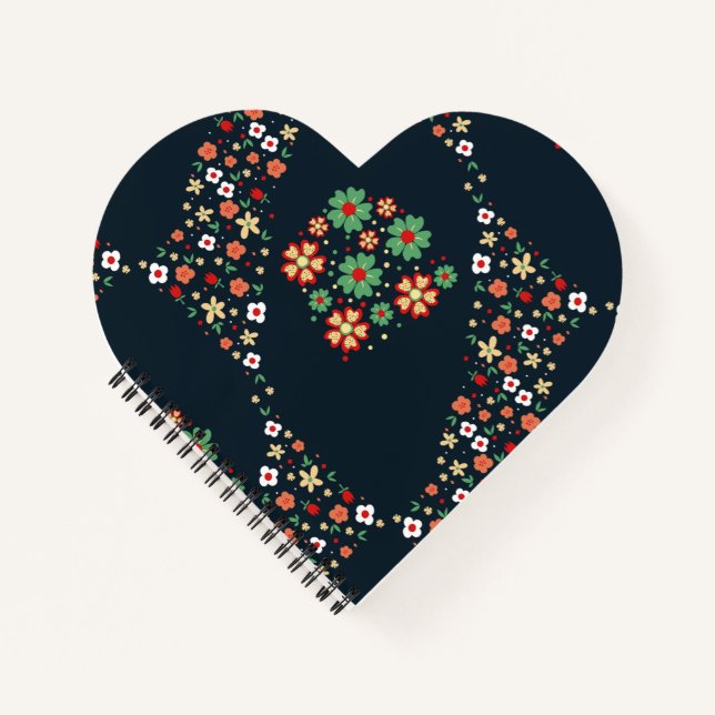 Modern Contemporary Floral Love  Notebook (Front)