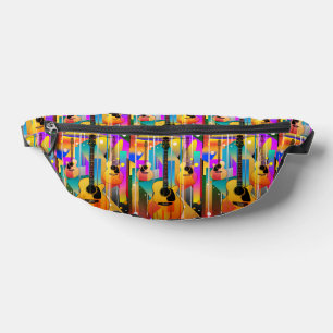 Modern Contemporary Geometric Guitar Bum Bags