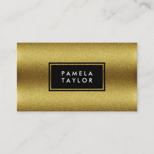 Modern Contemporary Gold Lux Texture Business Card