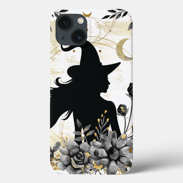 Modern contemporary Halloween witch 3 Case-Mate iPhone Case (Back)