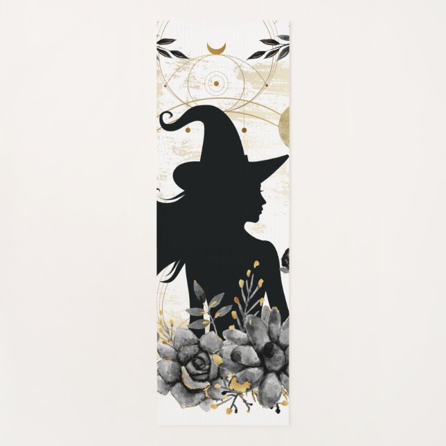 Modern contemporary Halloween witch 3 Yoga Mat (Front)