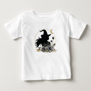 Modern contemporary Halloween witch Baby T-Shirt