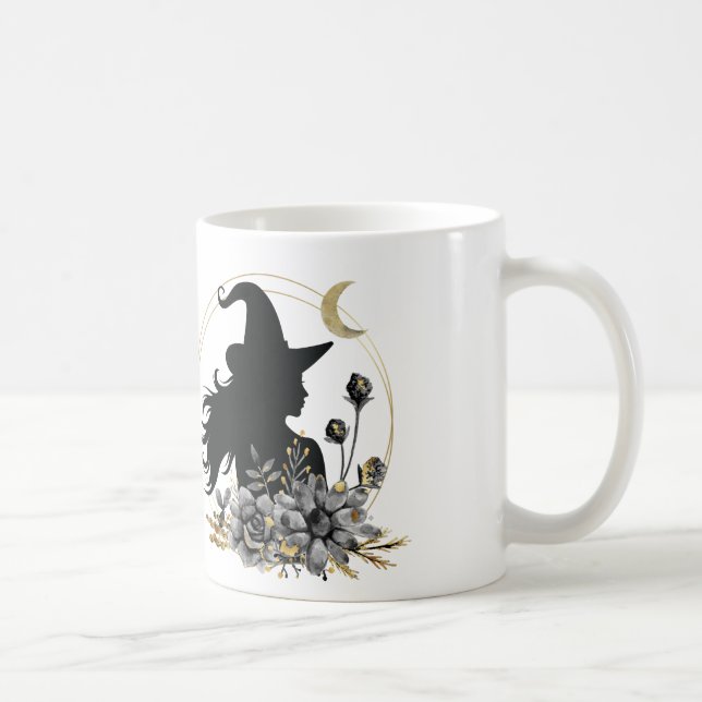 Modern contemporary Halloween witch Coffee Mug (Right)