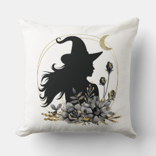 Modern contemporary Halloween witch Cushion