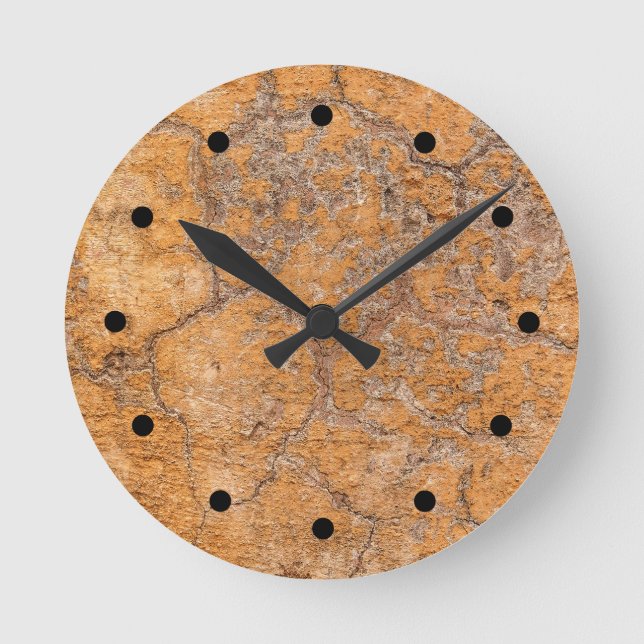 Modern Contemporary Stone Look Wall Decor Clocks (Front)