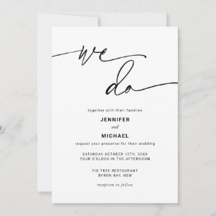 Modern contemporary wedding invitation