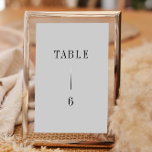 Modern Contemporary Wedding Table Number<br><div class="desc">This is a modern minimalist table number featuring a bold, elegant font pairing. Edit all wording and all font and background colours. // For matching items, please visit the "ASPEN" collection in the Sincerely By Nicole Zazzle store. * If you like this design but don't see it available for something...</div>