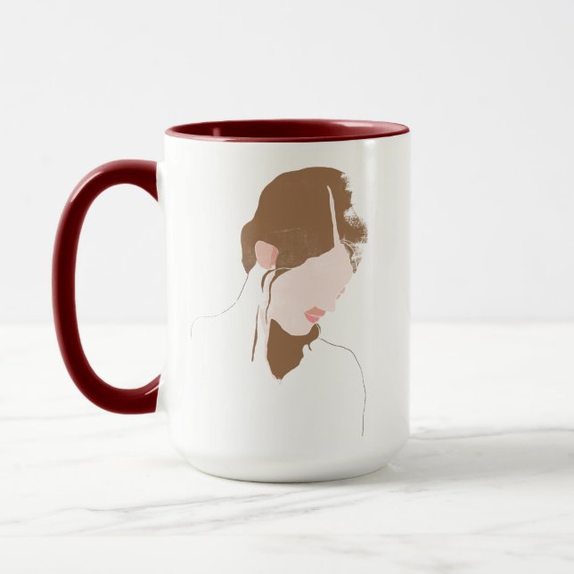Modern Contour Portrait Mug (Left)
