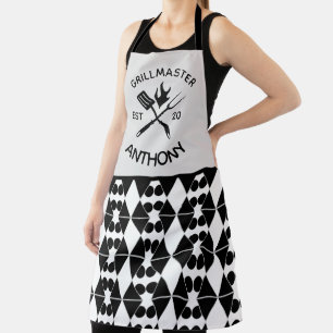 Modern Cool Adult Rustic GRILLMASTER Custom Apron