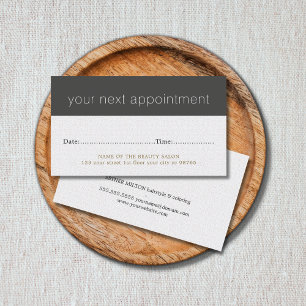 Modern Cool Beauty Salon Appointment Card
