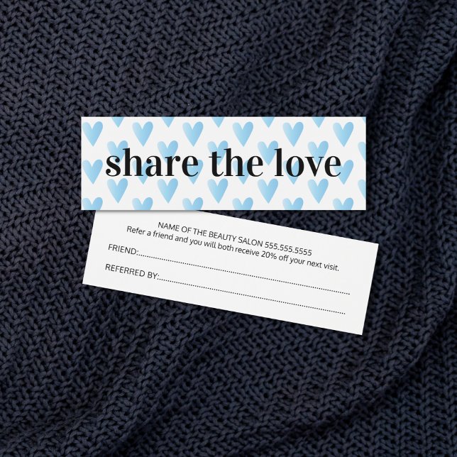 Modern Cool Blue Hearts Beauty Salon (Creator Uploaded)