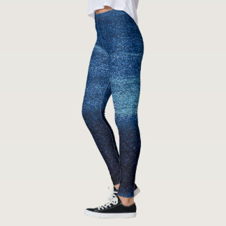 Modern cool blue jeans | Dream Abstract Leggings