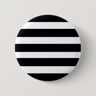 Modern Cool Chic Black And White Striped Cute 6 Cm Round Badge