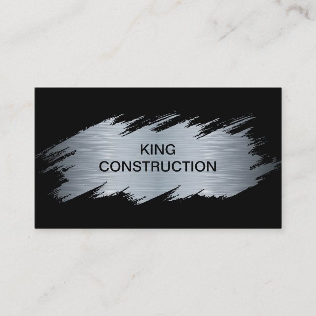 Modern Cool Construction Business Card (Front)