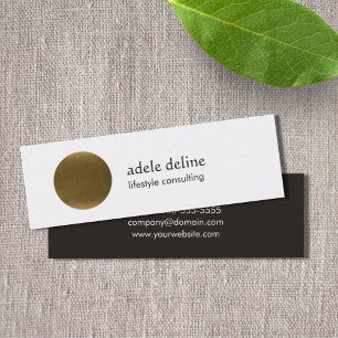 Modern Cool Copper Circle Consultant Mini Business Card