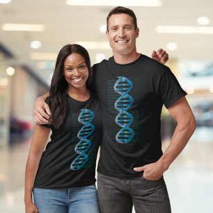 Modern Cool DNA ID Blue Medical Science T-Shirt