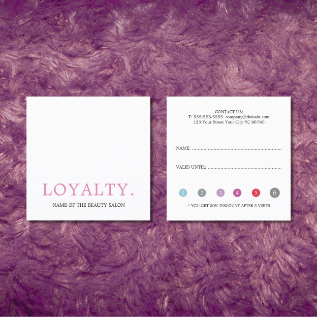 Modern Cool Fresh Colourful Beauty Salon  Loyalty Card (Creator Uploaded)
