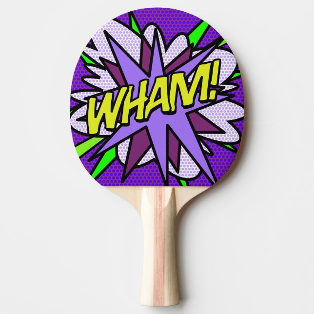 Modern Cool Fun WHAM Comic Book Ping Pong Paddle (Front)