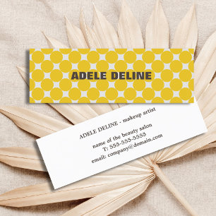 Modern Cool Gold Dots Makeup Artist Mini Business Card