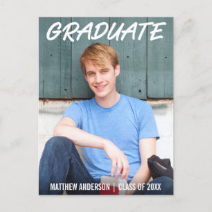 Modern Cool Graduation Announcement Photo WT