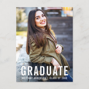 Modern Cool Graduation Party Photo W Invitation
