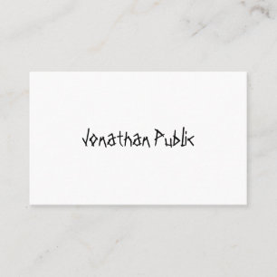 Modern Cool Handwritten Script Simple Template Business Card