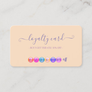 Modern Cool Makeup  Loyalty Card