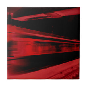 Modern, cool motion concept in red and black ceramic tile