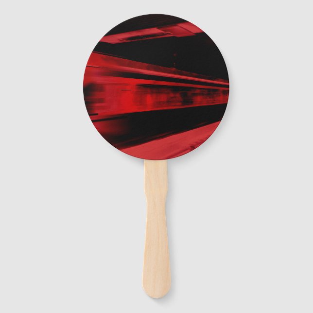 Modern, cool motion concept in red and black hand fan (Front)