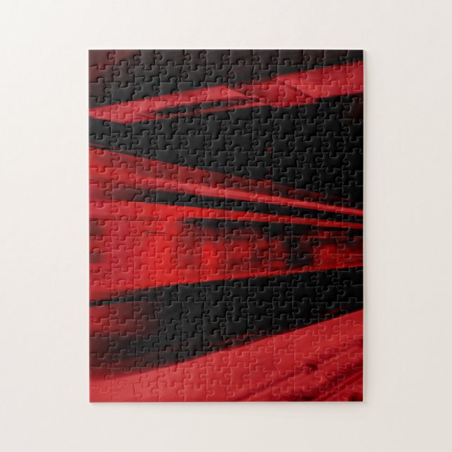Modern, cool motion concept in red and black jigsaw puzzle (Vertical)