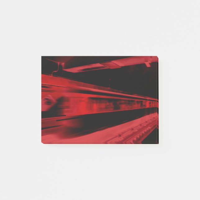 Modern, cool motion concept in red and black post-it notes (Front)