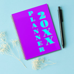 Modern Cool Neon Purple Weekly and Monthly 2025 Planner