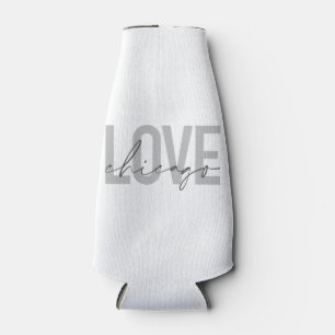 Modern,cool, simple, minimal, design Love Chicago Bottle Cooler