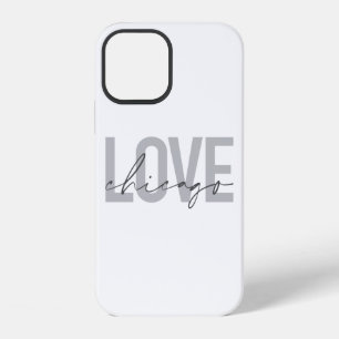 Modern,cool, simple, minimal, design Love Chicago iPhone 12 Case