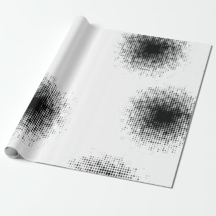 Modern, cool trendy abstract halftone dots pattern wrapping paper