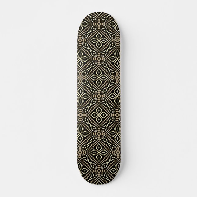 Modern Cool & Trendy Dot Art Skateboard (Front)